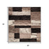 12' Black Brown And Beige Patchwork Runner Rug